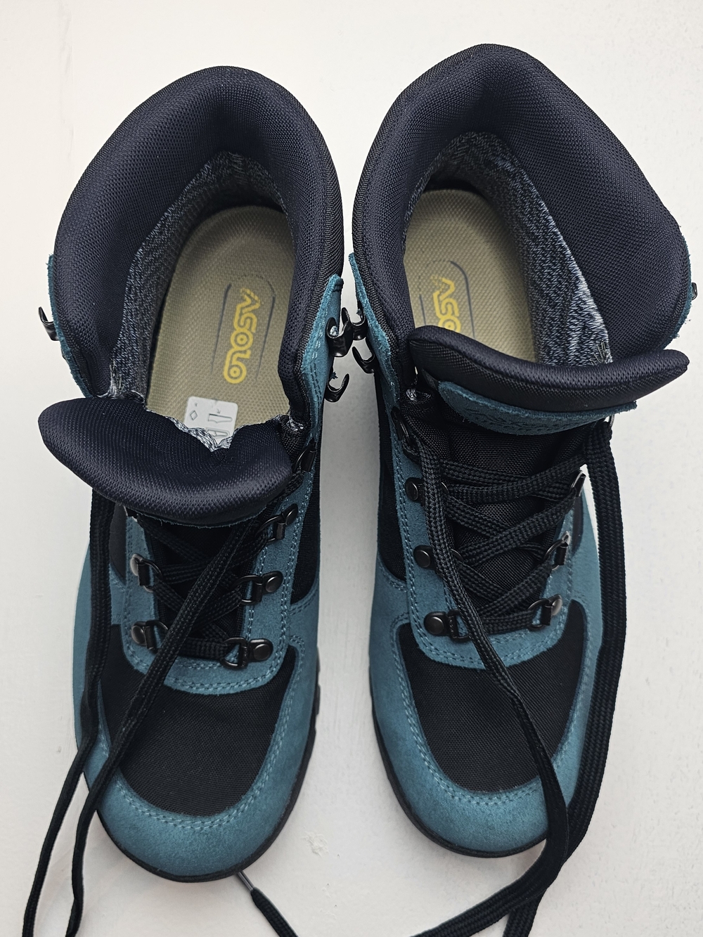 Asolo Men's Navy and Teal Hiking Boots Size 8.5 - Picture 4 of 6
